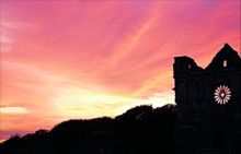 Bishop's Palace Sunset by Deborah