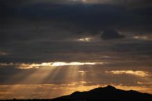 Rays over Carn Llidi by Leanne