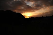 Sunset over St Davids Cathedral by Les