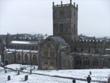 Wintery Cathedral, St Davids by Jayne