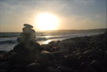 Sunset Newgale Beach by Hannah
