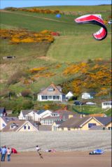 Kite Carting at Newgale by Sadie