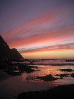 Autumn Sunset over Traeth Llyfn by Dawn, Porthgain