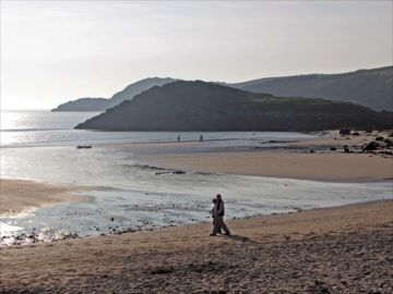 Evening Stroll on Whitesands Beach by Hazel, Carmarthen