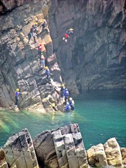 Coasteering near Porthclais by Hazel, Carmarthen