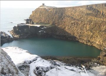 The Blue Lagoon, Abereiddy in winter by Dawn