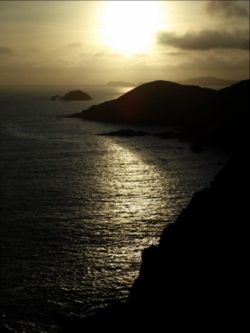 Sunset over Dinas Fawr by Anne, Coventry