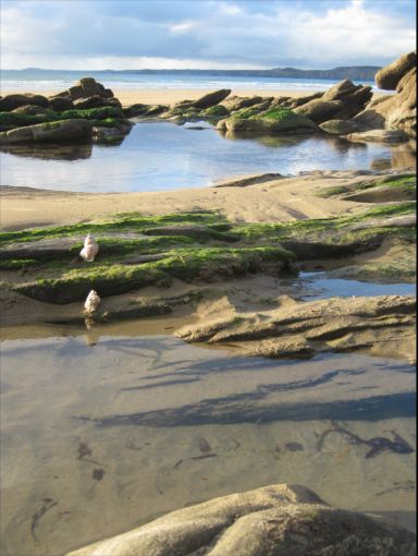 Newgale Reflections by Dawn, Porthgain