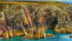 Rock climbing at Porth Clais by Nigel