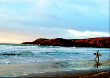 Surfer on Whitesands by Christina