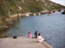 Crabbing at Porthclais by Ian