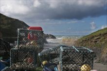 Lobster Pots at Porthgain by Marian